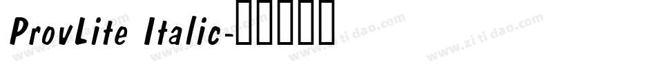 ProvLite Italic字体转换